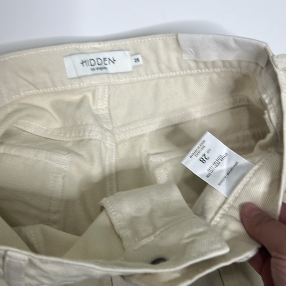 NWT Hidden Logan Jeans Pant Cream 28 Waist - Picture 4 of 7